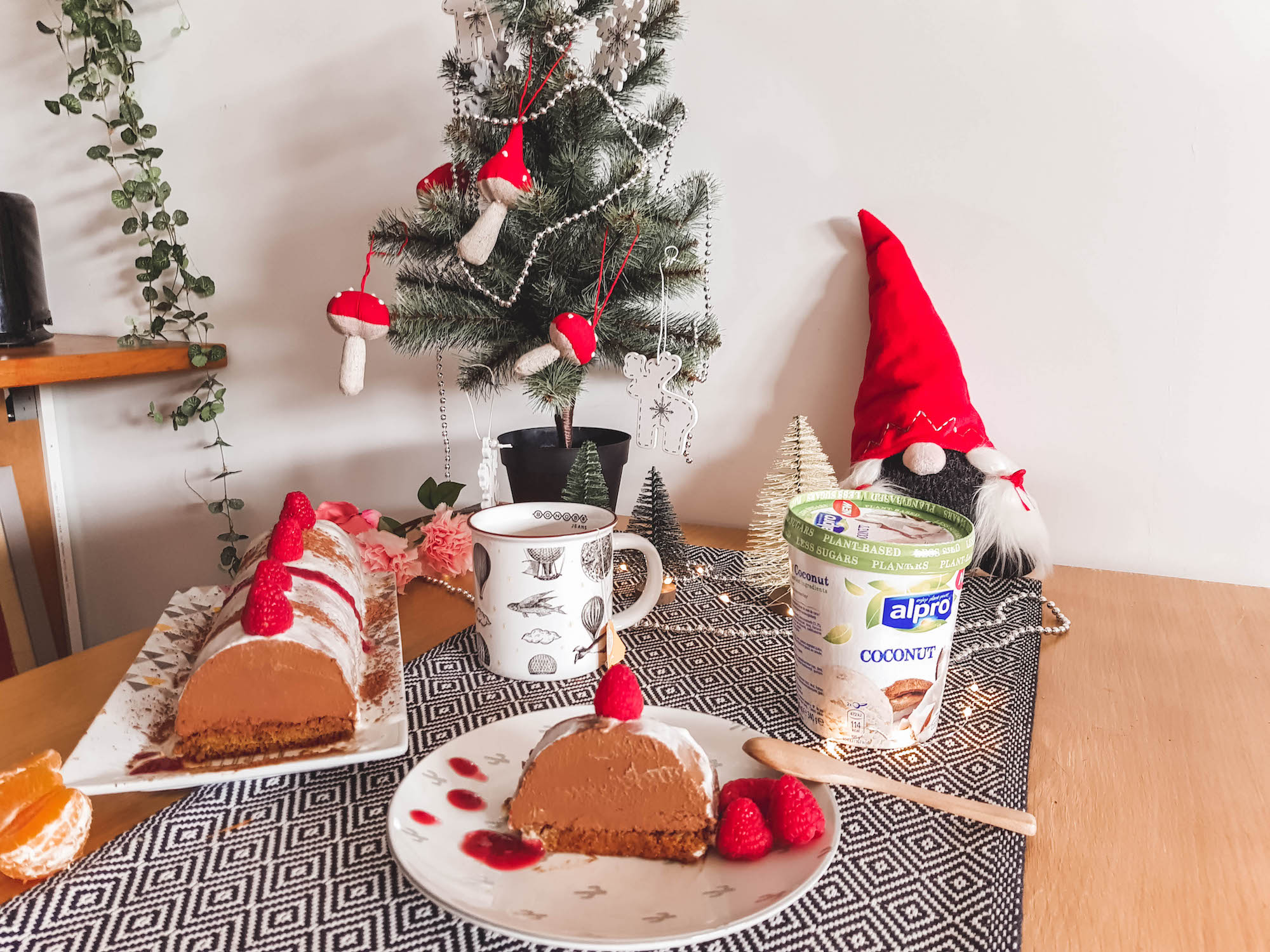 Noël: Recette Bûche Vegan Chocolat-Coco-Fruits Rouges